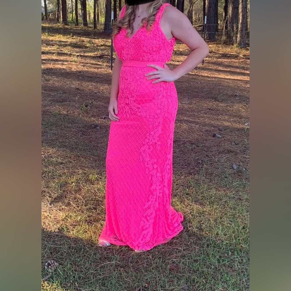 Primavera beaded Prom dress purchased new last year. Only worn once for 4 hours.